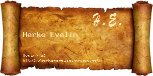 Herke Evelin névjegykártya